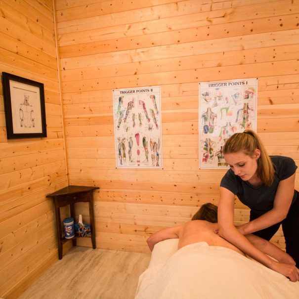 Marissa performing massage treatment